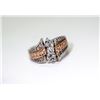 Image 1 : APPRAISED @ $2600.00 14KT WHITE AND ROSE GOLD DIAMOND RING. SIZE 6.5