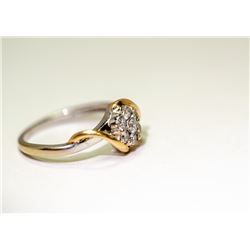 APPRAISED @ $2000.00 14KT WHITE AND YELLOW GOLD CANADIAN DIAMOND RING.