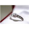 Image 1 : APPRAISED @ $650.00 10KT WHITE GOLD DIAMOND RING. SIZE 8