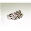 Image 2 : APPRAISED @ $2600.00 10KT WHITE GOLD FANCY CUT DIAMOND RING. SIZE 6.5