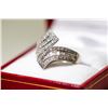 Image 1 : APPRAISED @ $1500.00 10KT WHITE GOLD FANCY CUT DIAMOND RING. SIZE 7