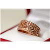Image 1 : APPRAISED @ $1800.00 10KT ROSE GOLD DIAMOND RING. SIZE 6.5