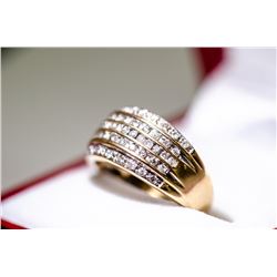 APPRAISED @ $1500.00 10KT YELLOW GOLD DIAMOND RING. SIZE 7.5