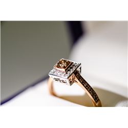 APPRAISED @ $2600.00 14KT ROSE & WHITE GOLD FANCY COLORED BROWN DIAMOND