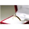 Image 1 : APPRAISED @ $750.00 14KT YELLOW & WHITE GOLD DIAMOND SOLITAIRE RING