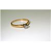 Image 2 : APPRAISED @ $750.00 14KT YELLOW & WHITE GOLD DIAMOND SOLITAIRE RING