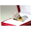 Image 1 : APPRAISED @ $4000.00 10KT YELLOW & WHITE GOLD DIAMOND RING. SIZE 7.5