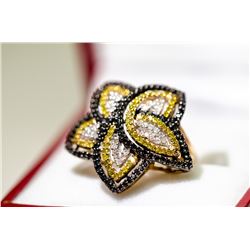 APPRAISED @ $3500.00  10KT YELLOW GOLD & WHITE GOLD FANCY COLOR DIAMOND