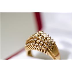 APPRAISED @ $2000.00  14KT YELLOW GOLD DIAMOND RING. SIZE 8.5