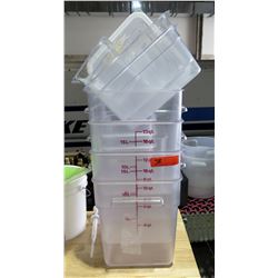Multiple Square Plastic Measuring Containers: 18qt / 12qt, etc
