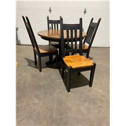 Pedistal table and chairs