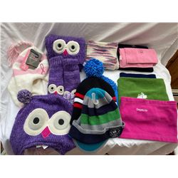 Lot toques and scarfs