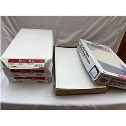 3 packages legal size paper and one box legal file folders