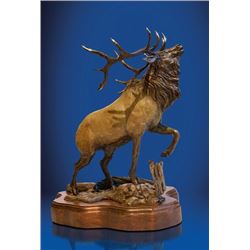 BRONZE BY LORENZO GHIGLIERI ENTITLED "WAPITI"