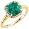 Image 1 : JEWELRY – EMERALD AND DIAMONDS RING