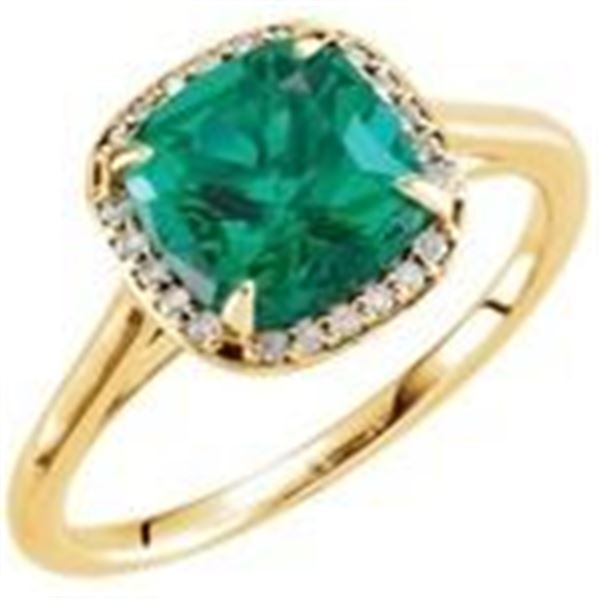 JEWELRY – EMERALD AND DIAMONDS RING