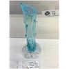 Image 2 : Wonderful Aqua Coloured Vintage Bud Vase, 8"T
