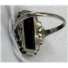 Image 5 : Art Deco Sterling. Silver Ring With Black Onyx, Size 7.25