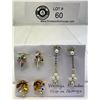 Image 1 : Nice Lot Of Vintage Rhinestone Clip On Earrings