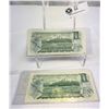 Image 2 : Lot Of 3 Bank Of Canada $1 Bank Notes With 1 Being A Replacement Note