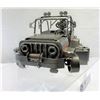 Image 2 : Heinz And Kunst Jeep Metal Sculpture With Figure, 2 Metal Gas Cannisters And Tow Winch, Measures 9"L