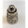 Image 3 : .925 Mexico Sterling Silver Overlay Glass Salt And Pepper Shakers, Etched Floral