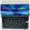Image 1 : New LED Light Up Display Sign "Pasta", 19"x10"