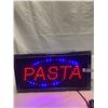 Image 3 : New LED Light Up Display Sign "Pasta", 19"x10"