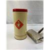 Image 2 : Vintage Crumb Sweeper And Tin Canisters
