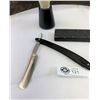 Image 2 : Vintage Leather Strop, R.H. And Sons Germany Straight Razor And Wilkinson Germany Brush