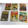 Image 1 : Nice Lot Of 6 Vintage Comics War Related, Dynamite Joe, War Attack, Men At War, Etc.