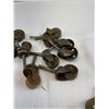 Image 4 : Nice Lot Of Antique Hardware, Casters, Door Pulls, Etc.