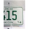 Image 3 : 1974 Yukon License Plate, Low Number