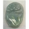 Image 2 : Jade 2 Sided Hand Carved Lotus, Fish Pendant, Presidium Tested