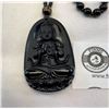 Image 2 : Obsidian Carved Buddha Necklace