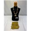 Image 1 : Nice Vintage Necklace With Leather Bag, Native American