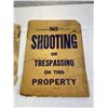 Image 2 : 2 Vintage 'No Shooting Or Trespassing On This Property' Signs From Chilliwack