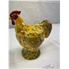 Image 2 : Vintage Calderone Hand painted Chicken, Candy Or Cookie Jar, 7"T