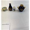 Image 2 : Group Of 9 Porcelain Miniatures, 7 Limoges France, 1 Spode England, 1 Lysander England, All Pieces I
