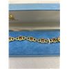 Image 2 : Gorgeous 18K Gold Plated Over Sterling Silver Bracelet With Rubies