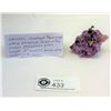 Image 1 : Natural Amethyst Paper Weight With Miniature Miner On Top, Lovely Collectible Piece, 2"x2.5"