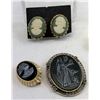 Image 2 : Nice Vintage Cameo Jewelry Lot