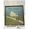 Image 1 : Vintage Framed Embroidered Friendship Picture, 11"x11"