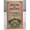 Image 2 : Cabbage Patch Kid Birth Certificate, Laura Bryna, In Holder