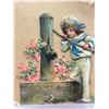 Image 2 : 1900's Valentine 5x5 Sailor Boy Pumping Water For His Boat With Original Envelope