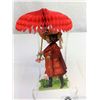 Image 2 : 10x4 1903 Valentine Period Dressed Girl Delivering Heart With Large Perfect Beehive Umbrella, Excell