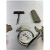 Image 2 : Vintage Collectible Lot, Pocket Watch, Corkscrew, Lighter Cover, Harley Davidson, Etc.