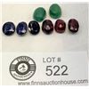 Image 1 : Natural Rough Gemstones Cut And Polished, Emerald - 18.15 CT, Brazil, Sapphire - 15.9 CT, Madagascar