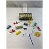 Image 1 : Old Players Navy Cut Cigarette Tin Filled With Vintage Plastic Toys, Nice Lot