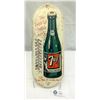 Image 1 : Made In Canada Vintage 7-Up With Swimming Lady On Bottle Thermometer, 15.5"T x 6.5" W